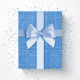 Papier Cadeau Tissage de Kano en bleu