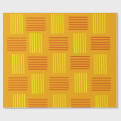 Papier Cadeau Tissage moderne du milieu du siècle (Plat)