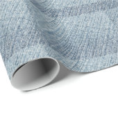 Papier Cadeau Tissu bleu (Coin rond)