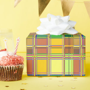 Papier Cadeau Tissu Coloré Madras Tartan des Caraïbes