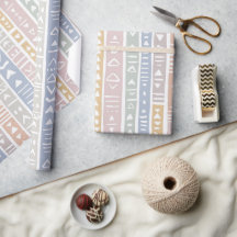Tissu de boue pastel | Rayure géométrique