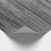 Papier Cadeau Tissu de grain gris de bois (Coin)