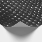 Papier Cadeau Tissu en cuir noir clouté argenté (Coin)