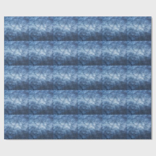 Papier Cadeau Tissu en denim usé, arrière - plan texturé. (Plat)