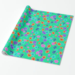 Papier Cadeau Tissu floral Couleur Motif sans couture