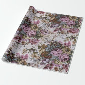 Papier Cadeau tissu floral démodé (Déroulé)