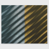 Papier Cadeau Tissu rayé noir et brun (Plat)