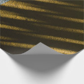 Papier Cadeau Tissu rayé noir et brun (Coin)