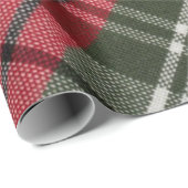 Papier Cadeau Tissu rouge vert incliné comme (Coin rond)