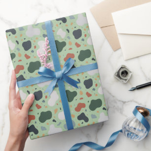 Papier Cadeau Tissu sur mesure de style Terrazzo minimaliste, Pa