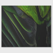 Papier Cadeau Tissu vert et noir (Plat)