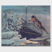 Papier Cadeau Titanic frappe l'iceberg (Plat)