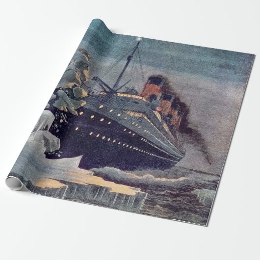 Papier Cadeau Titanic frappe l'iceberg (Déroulé)