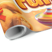 Papier Cadeau Title gestures, golden toybox premium wrap (Coin rond)