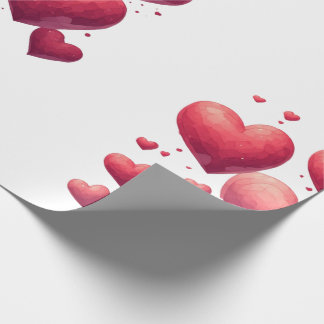 Papier Cadeau Titre : Cœurs écarlates et romance rouge