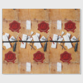 Papier Cadeau TITULAIRE DE LETTRE Brown EN BOIS, MONOGRAMME DE S (Plat)