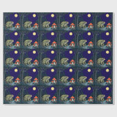 Papier Cadeau Toad Foraging Toadstools In A Moonlit Woodland  (Plat)