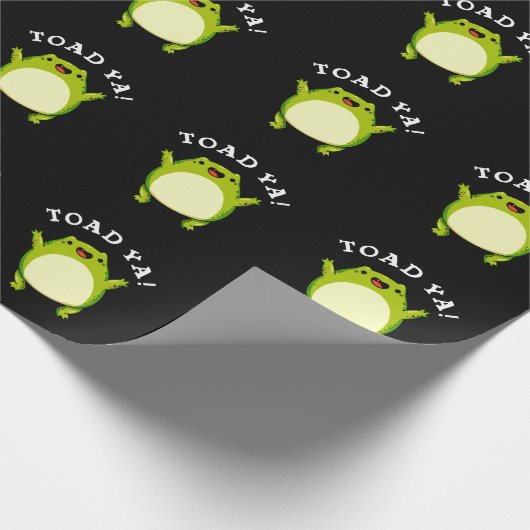 Papier Cadeau Toad Ya Funny Frog Pun Dark BG (Coin)