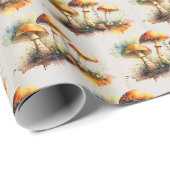 Papier Cadeau Toadstool Champignons, Amanita muscaria (Coin rond)