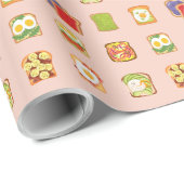 Papier Cadeau Toast Brunch (Coin rond)
