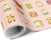 Papier Cadeau Toast de brunch (Coin rond)