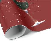 Papier Cadeau Toasting Wine Glasses Cadeau (Coin rond)