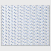 Papier Cadeau Toile Animaux de Ferme (Bleu)  (Plat)
