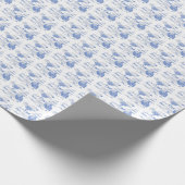 Papier Cadeau Toile Animaux de Ferme (Bleu)  (Coin)