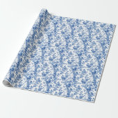 Papier Cadeau Toile Bleu Classique (Déroulé)