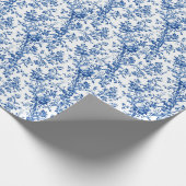 Papier Cadeau Toile Bleu Classique (Coin)