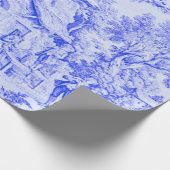 Papier Cadeau Toile Bleue Bleu Russe Style Découpage (Coin)