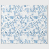 Papier Cadeau Toile bleue et blanche (Plat)