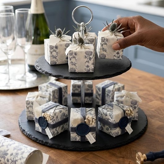 Papier Cadeau Toile Botanique | Hydrangea & Holly de Mer