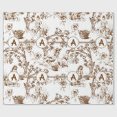 Papier Cadeau Toile Brown et blanche (Plat)
