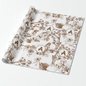 Papier Cadeau Toile Brown et blanche (Déroulé)