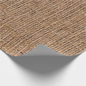 Papier Cadeau Toile Burlap Brown naturel Grange grossier (Coin)