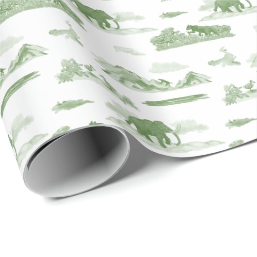 Papier Cadeau Toile d'animal éteint (Coin rond)