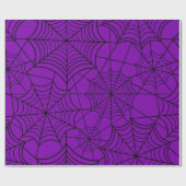 Papier Cadeau toile d'araignée violette d'halloween (Plat)