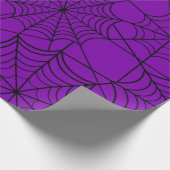 Papier Cadeau toile d'araignée violette d'halloween (Coin)
