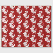 Papier Cadeau Toile de campagne moderne élégant Red Deer (Plat)