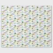 Papier Cadeau Toile de Floride (Couleurs Originales)  (Plat)