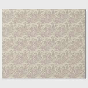 Papier Cadeau Toile de forêt Animaux de la forêt Botanique vinta