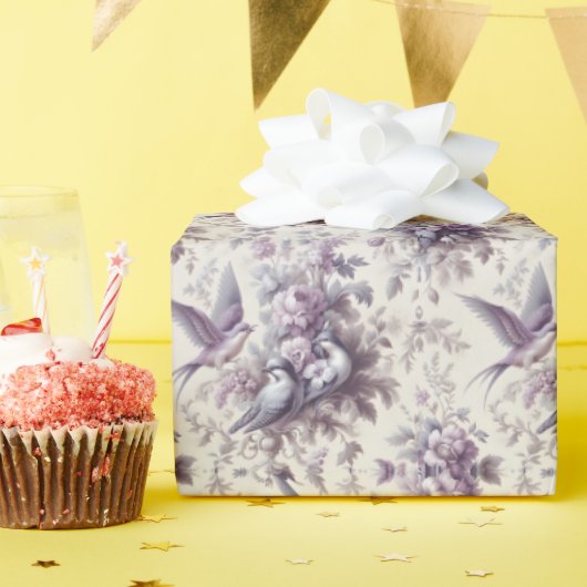 Papier Cadeau Toile de France Fleurie Birds (Fête d'anniversaire)