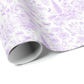 Papier Cadeau Toile de lavande (Coin rond)