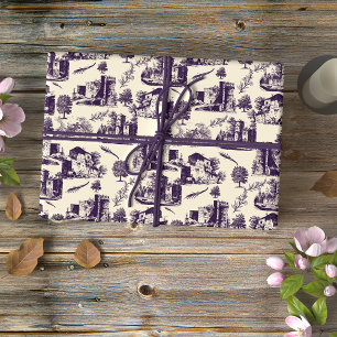 Papier Cadeau Toile de paysage d'aubergines