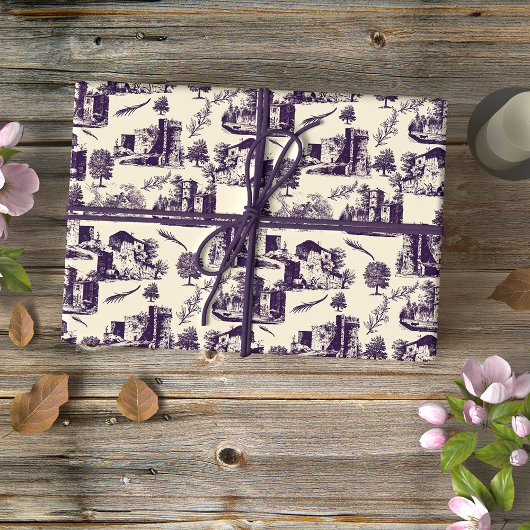 Papier Cadeau Toile de paysage d'aubergines