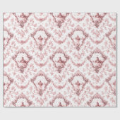 Papier Cadeau Toile florale gravée avec moulin à vent et bateaux (Plat)