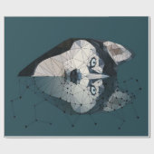 Papier Cadeau Toile Husky Constellation (Plat)