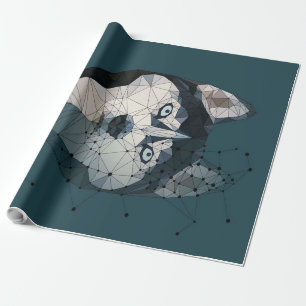 Papier Cadeau Toile Husky Constellation