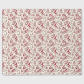 Papier Cadeau Toile Père Noël Red Christmas (Plat)